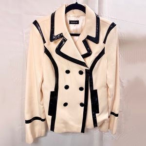 Bebe Ivory Wool Peacoat